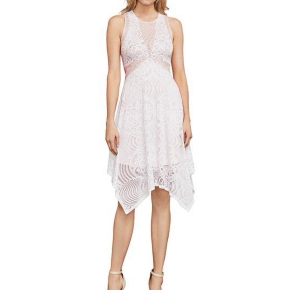 NWT Bcbg Meilani Asymmetrical Floral Lace Dress